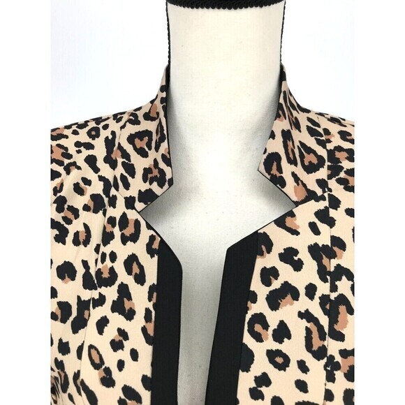 FloryDay‎ Blazer/Suit Womens Leopard Print Long Sleeve Open Front Size Small - Picture 7 of 10